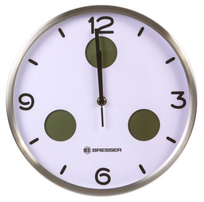 Часы настенные Bresser (Брессер) MyTime io NX Thermo/Hygro, 30 см, белые