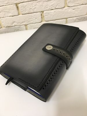 Блокнот а5 (ручная работа, натуральная кожа), серый