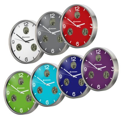 Часы настенные Bresser (Брессер) MyTime io NX Thermo/Hygro, 30 см, белые