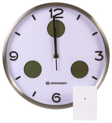 Часы настенные Bresser (Брессер) MyTime io NX Thermo/Hygro, 30 см, белые