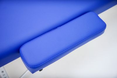 Стол массажный алюминий, 3-х секционный, синий MET Comfort A3